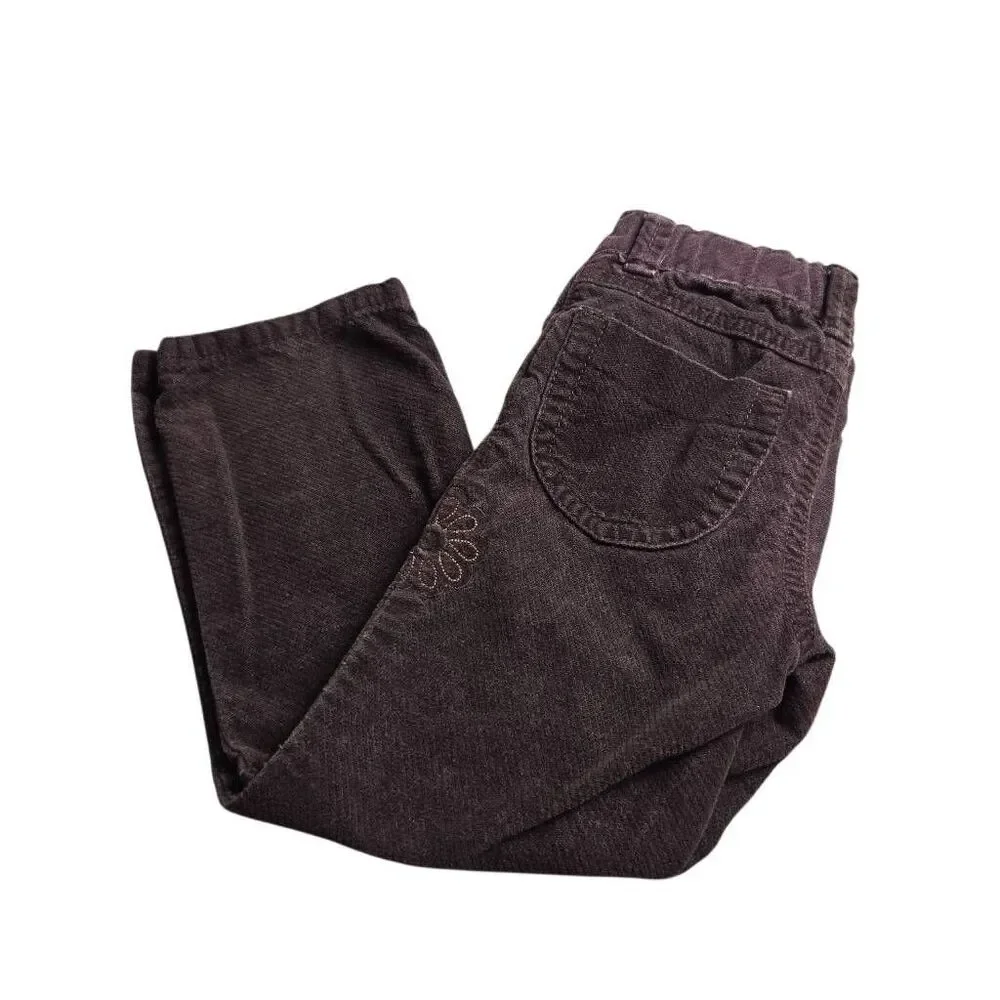 OshKosh B'gosh corduroy pants with embroidered floral 4T